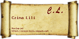 Czina Lili névjegykártya