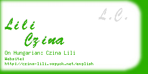 lili czina business card
